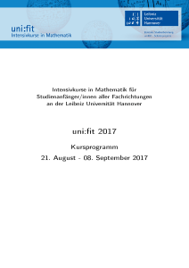 uni: t 2017 - Studienberatung Uni Hannover