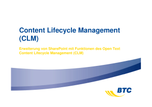 Content Lifecycle Management (CLM)