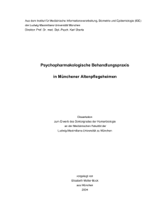 Psychopharmakologische Behandlungspraxis in Münchener