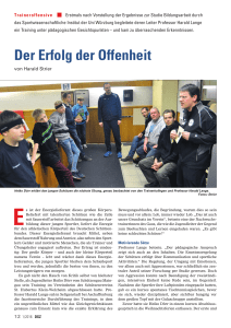 Der Erfolg der Offenheit - Schützenverein Klein