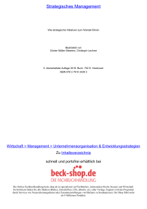 Strategisches Management - Beck-Shop