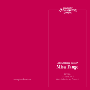 Misa Tango - Städtischer Musikverein Gütersloh