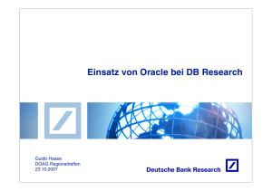 Einsatz von Oracle bei DB Research