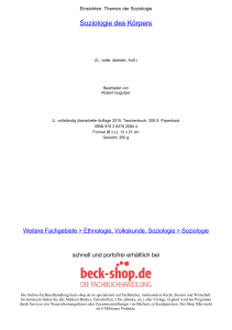 Soziologie des Körpers - ReadingSample - Beck-Shop