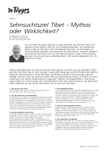 Sehnsuchtsziel Tibet - Mythos oder Wirklichkeit?