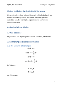 Leitfaden durch die Optik