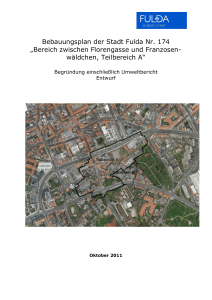 Bebauungsplan der Stadt Fulda Nr. 174 „Bereich zwischen