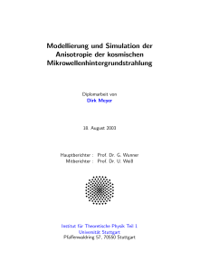 Modellierung und Simulation der Anisotropie der kosmischen