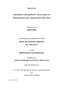 Quantitative und qualitative Auswertung von Biomaterialien nach