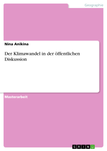 Der Klimawandel in der öffentlichen Diskussion, Geowissenschaften