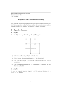 Aufgaben zur Klausurvorbereitung 1 Bipartite Graphen - fbi.h