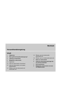 Merkblatt Versandhandelsregelung Inhalt