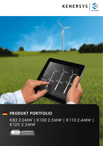 produkt portfolio k82 2.0mw | k100 2.5mw | k110 2.4mw