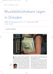 Musikbibliothekare tagen in Dresden