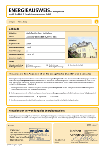 Energieverbrauchsausweis f&uuml;r Wohngeb&auml;ude