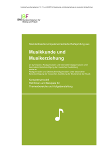 Handreichung Kompetenzen 12 / 13 und SKRP für Musikkunde und