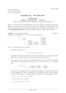 Modellierung – WS 2016/2017