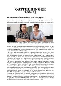 Acht barrierefreie Wohnungen in Schleiz geplant