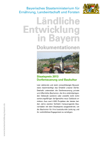 Staatspreis 2013 Dorferneuerung und Baukultur - StMELF