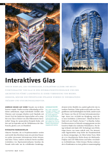 Interaktives Glas