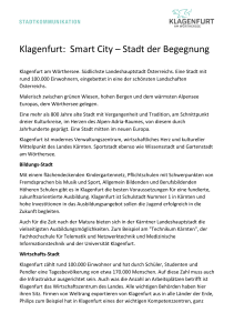 Klagenfurt: Smart City – Stadt der Begegnung