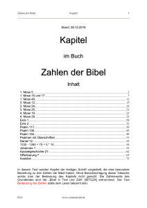 Kapitel - Zeit und Zahl