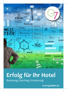 Erfolg für Ihr Hotel - G7 Tourismusberatung GmbH