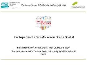 Fachspezifische 3-D-Modelle in Oracle Spatial