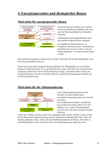 Kapitel 4 – Energiesparendes und ökologisches Bauen