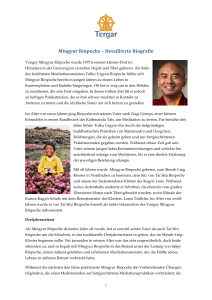 Detaillierte Biografie von Mingyur Rinpoche