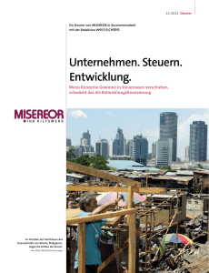 Dossier 2011 Unternehmen. Steuern. Entwicklung