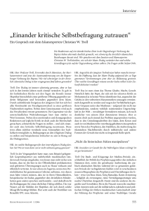 Ein Gespräch mit dem Islamexperten Christian W. Troll