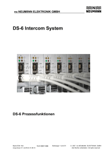 DS-6 Intercom System - ms Neumann Elektronik GmbH