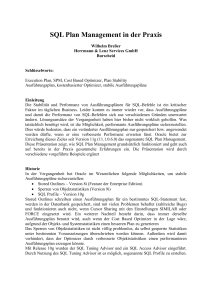 SQL Plan Management in der Praxis