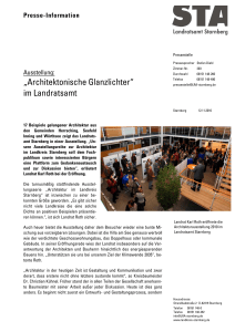 Ausstellung: Architektonische Glanzlichter im Landratsamt
