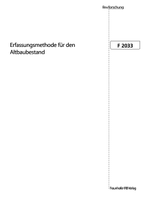 Erfassungmethode fuer den Altbaubestand.