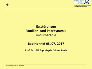 Essstörungen Familien- und Paardynamik und - Rhein