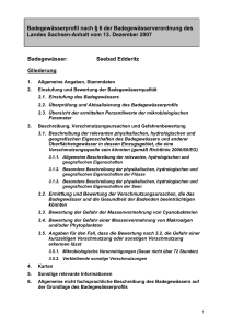 Seebad Edderitz Gliederung Badegewässerprofil nach § 6 der