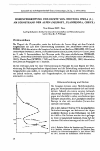 HÖHENVERBREITUNG UND DICHTE VON CHRYSOPA