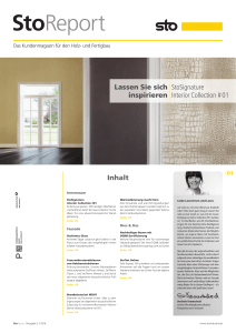 Inhalt Lassen Sie sich inspirieren StoSignature Interior Collection # 01