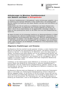 Anforderungen im Münchner Qualitätsstandard zum