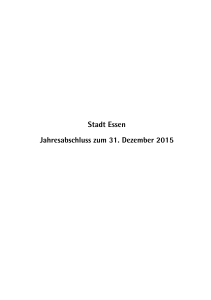 Stadt Essen Jahresabschluss zum 31. Dezember 2015