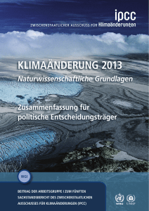 Klimaänderung 2013 – Naturwissenschaftliche Grundlagen