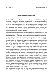 Dr. Rainer Erb BBE Newsletter 7/2010 Modellzwang und