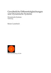 Gew ¨ohnliche Differentialgleichungen und Dynamische Systeme