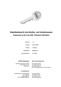 Objektkatalog für das Straßen- und Verkehrswesen