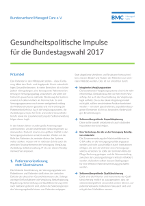 Gesundheitspolitische Impulse für die Bundestagswahl 2017 Size