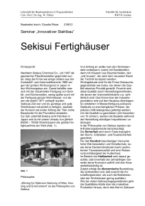 Sekisui Fertigh&auml;user - Universelle Automation