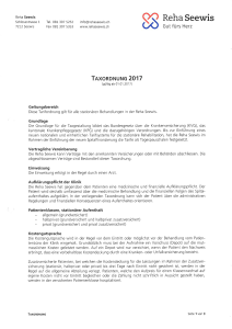 Taxordnung 2017