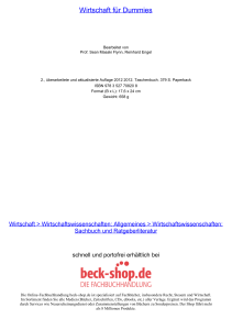 Wirtschaft für Dummies - ReadingSample - Beck-Shop